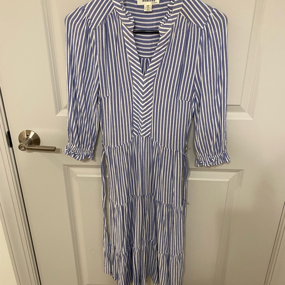 Blue Striped Women's Dress